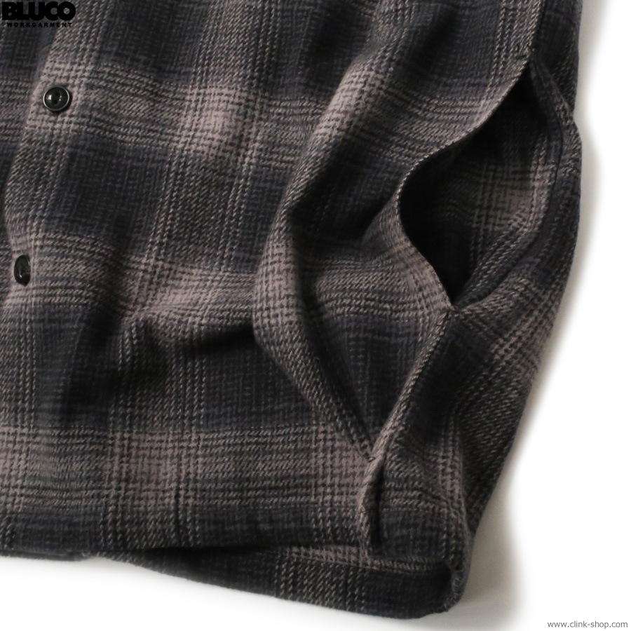 CLINK｜BLUCO OMBRE CHECK FLANNEL SHIRT (BLACK) [155-11-047]｜東京