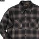 BLUCO OMBRE CHECK FLANNEL SHIRT (BLACK) [155-11-047]