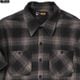 BLUCO OMBRE CHECK FLANNEL SHIRT (BLACK) [155-11-047]