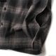 BLUCO OMBRE CHECK FLANNEL SHIRT (BLACK) [155-11-047]