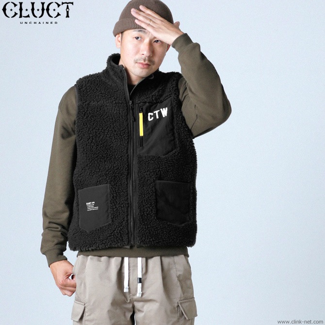 CLUCT CTW-FLEECE VEST (BLACK) #03068