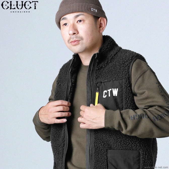 CLUCT CTW-FLEECE VEST (BLACK) #03068