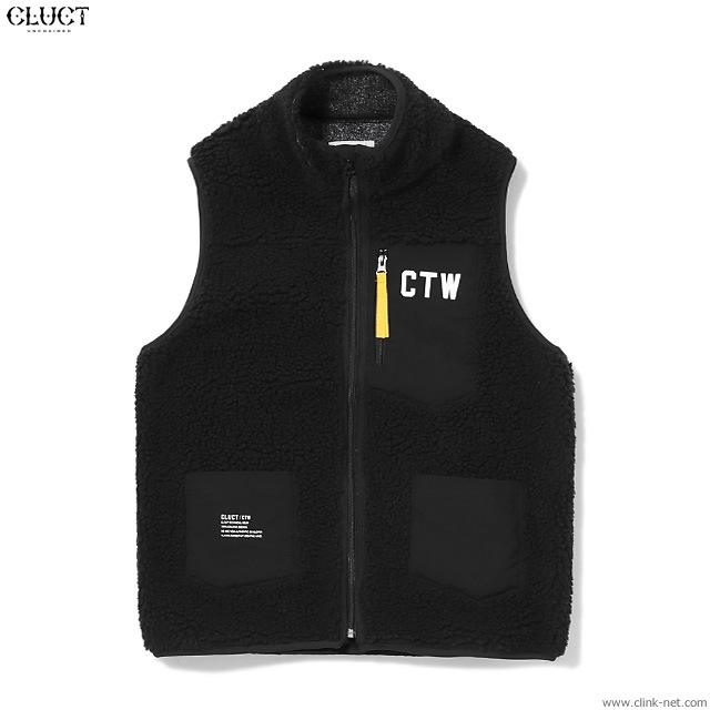 CLUCT CTW-FLEECE VEST (BLACK) #03068