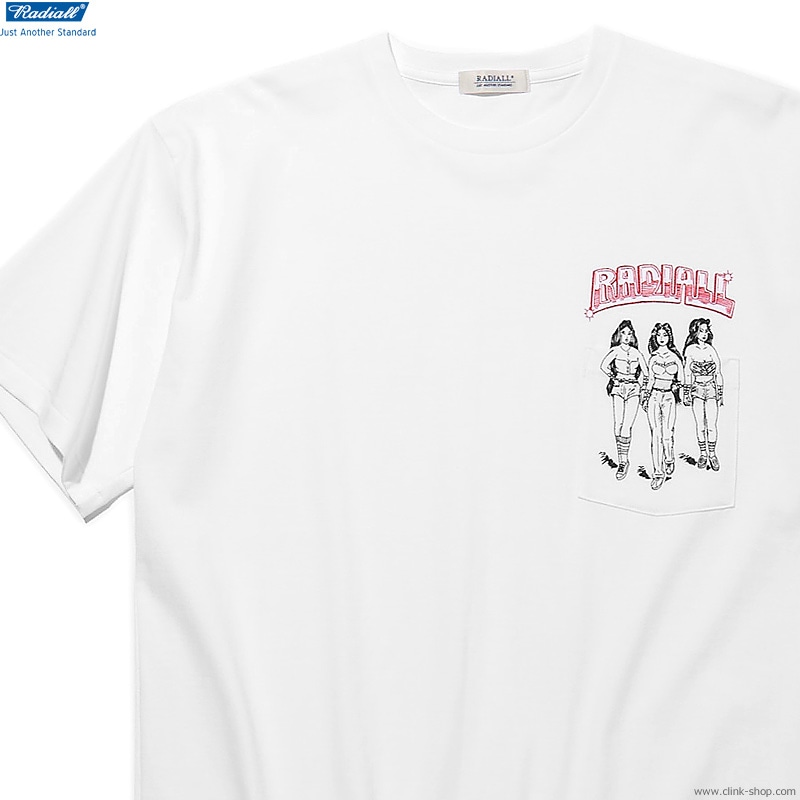 RADIALL BOULEVARD - CREW NECK POCKET T-SHIRT S/S (WHITE)