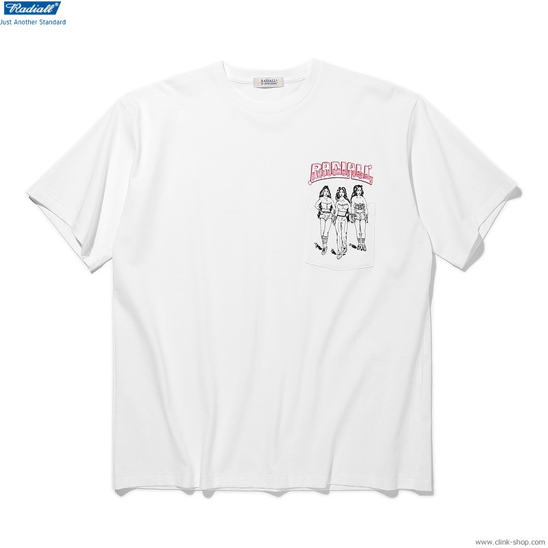 RADIALL BOULEVARD - CREW NECK POCKET T-SHIRT S/S (WHITE)