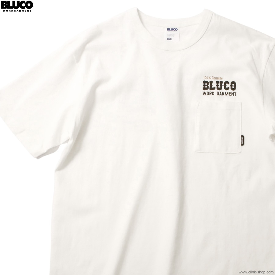 SALE 20��OFF BLUCO POCKET TEE -Bolt- (WHITE) [153-22-012]