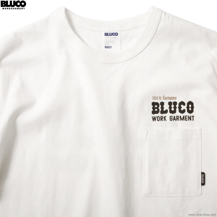 SALE 20��OFF BLUCO POCKET TEE -Bolt- (WHITE) [153-22-012]
