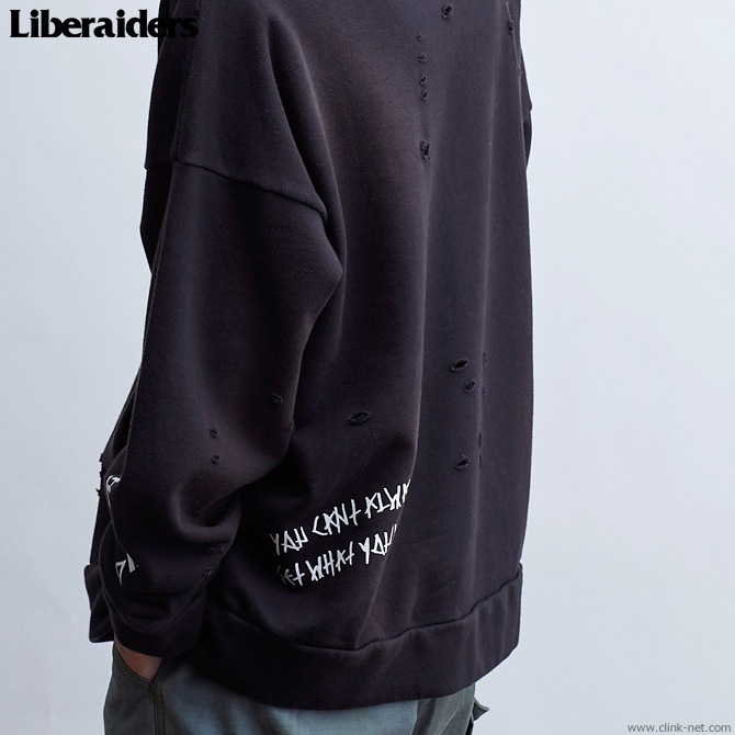 CLINK｜LIBERAIDERS DAMAGED PULLOVER HOODIE (BLACK) #71301｜東京