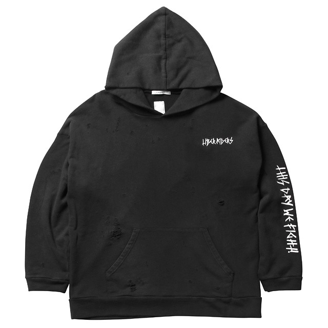 CLINK｜LIBERAIDERS DAMAGED PULLOVER HOODIE (BLACK) #71301｜東京