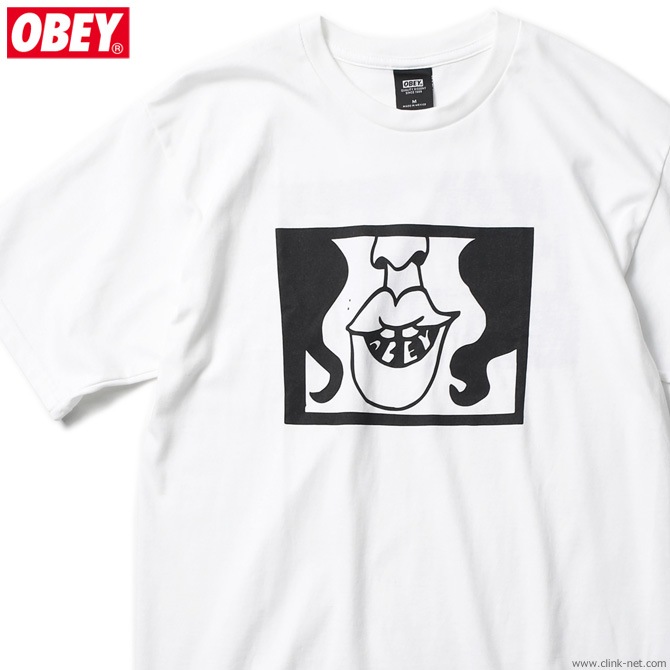 OBEY BASIC TEE "LIPS" (WHITE) [ARTIST SERIES:MARILYN RONDON]