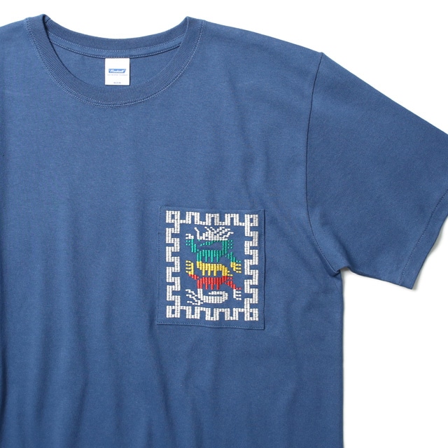RADIALL COSMIC GIPSY - CREW NECK POKET T-SHIRT (NAVY)