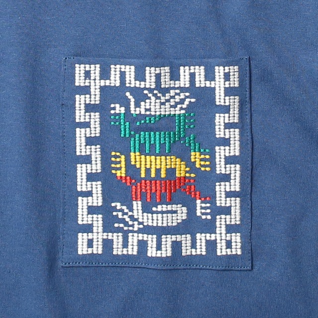 RADIALL COSMIC GIPSY - CREW NECK POKET T-SHIRT (NAVY)