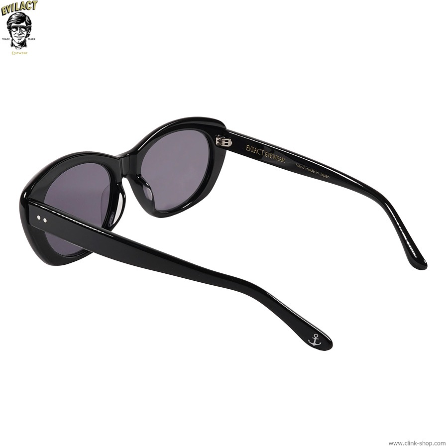 Evilact ブラックウェリントンサングラス CLINK｜EVILACT EYEWEAR GRAYHOUND - BLACK/SMOKE LENS [EAE24