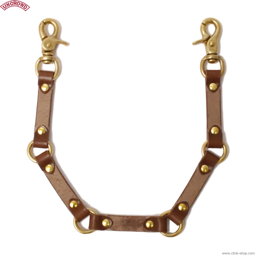 UNCROWD LEATHER WALLET CHAINS (BROWN) [255-75-005]