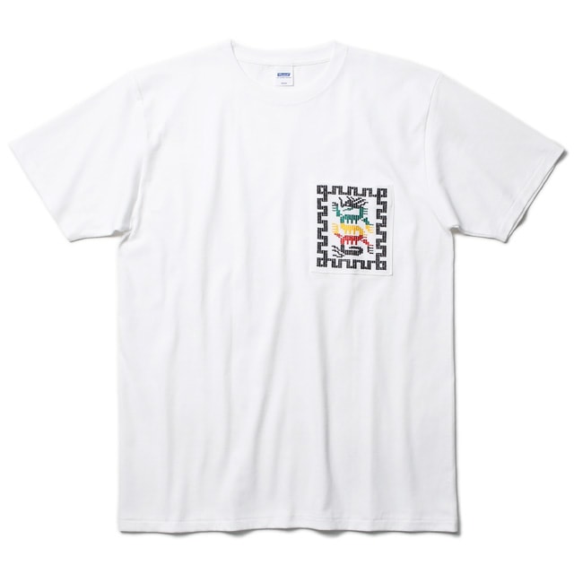 RADIALL COSMIC GIPSY - CREW NECK POKET T-SHIRT (WHITE)