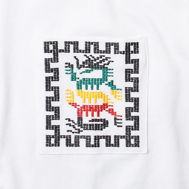RADIALL COSMIC GIPSY - CREW NECK POKET T-SHIRT (WHITE)