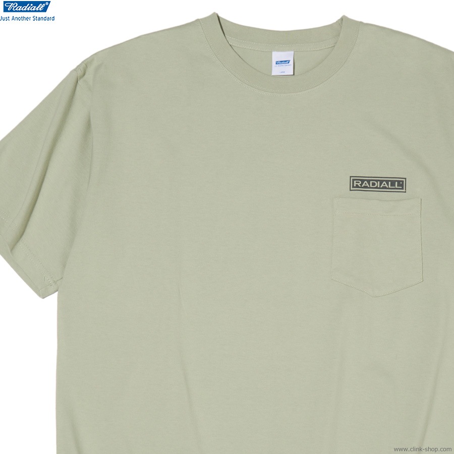 RADIALL SHAKEDOWN BOULEVARD - CREW NECK T-SHIRT S/S (SAGE GREEN) [RAD-25SS-TEE007]