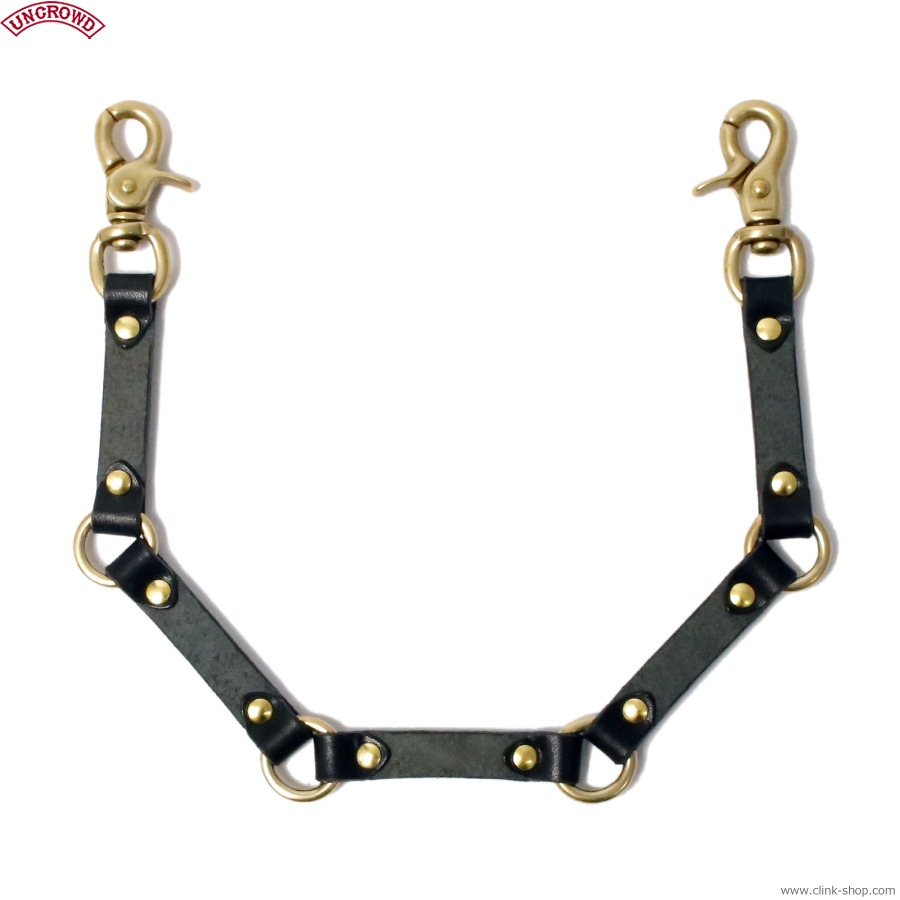 UNCROWD LEATHER WALLET CHAINS (BLACK) [255-75-005]