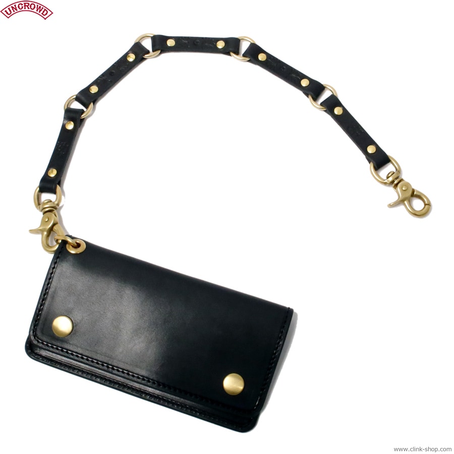 UNCROWD LEATHER WALLET CHAINS (BLACK) [255-75-005]