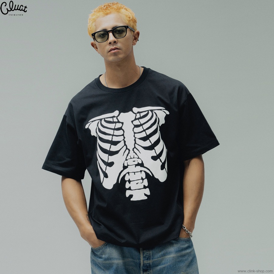 CLUCT BONE [S/S W TEE] (BLACK)