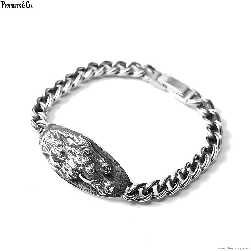 PEANUTS & CO. HORSE PLATE BRACELET (SLIVER)