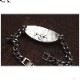 PEANUTS & CO. HORSE PLATE BRACELET (SLIVER)