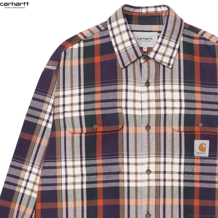 SALE 30��OFF CARHARTT WIP L/S TAMBLYN SHIRT (LAKERS)