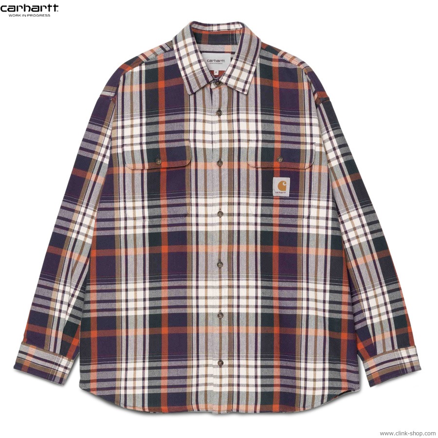 SALE 30��OFF CARHARTT WIP L/S TAMBLYN SHIRT (LAKERS)