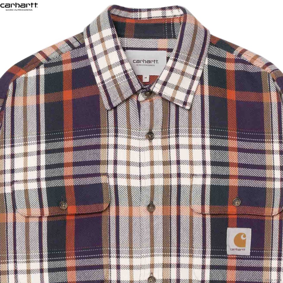 SALE 30��OFF CARHARTT WIP L/S TAMBLYN SHIRT (LAKERS)