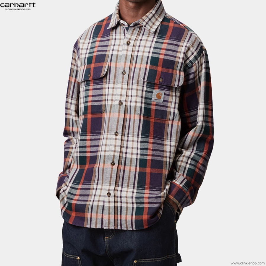SALE 30��OFF CARHARTT WIP L/S TAMBLYN SHIRT (LAKERS)