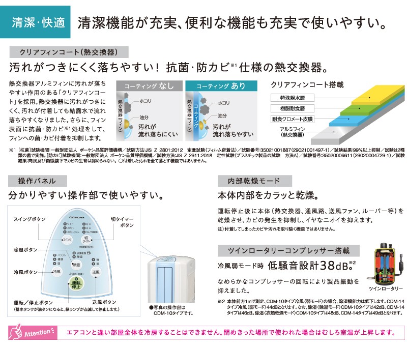 冷風・衣類乾燥除湿機どこでもクーラー(10L)CDM-1025(AS) | OUTLET