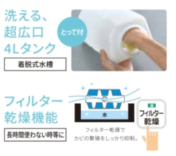 ハイブリッド式加湿器（500mLタイプ） UF-H5024R（ホワイト） | OUTLET