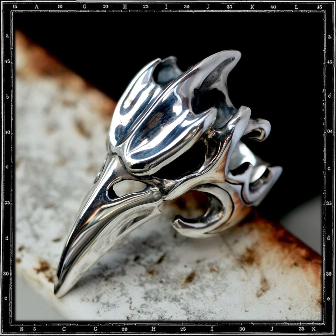 EVIL BIRD SKULL RING