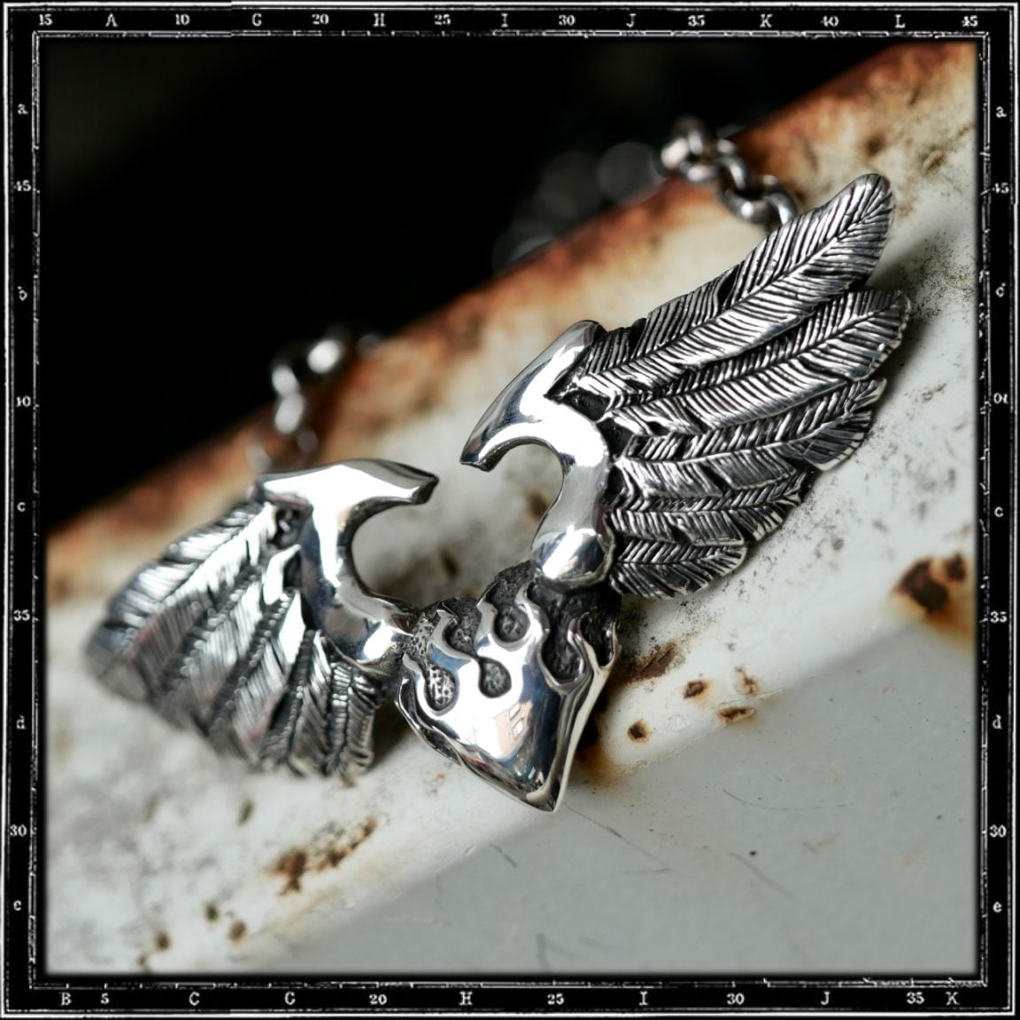 LARGE 3D HEART & WINGS NECKLACE
