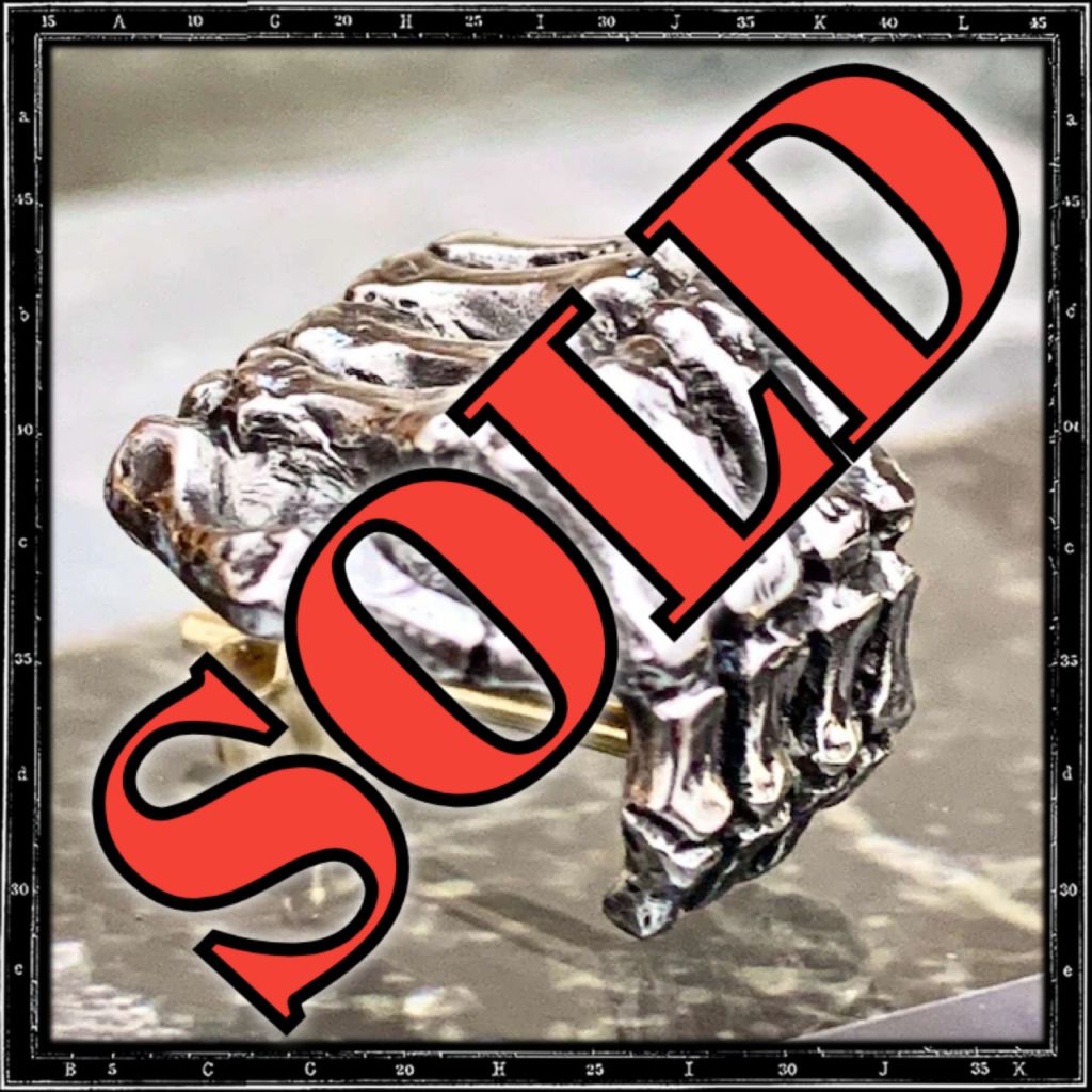 PLATINUM BONE HAND STUD EARRING