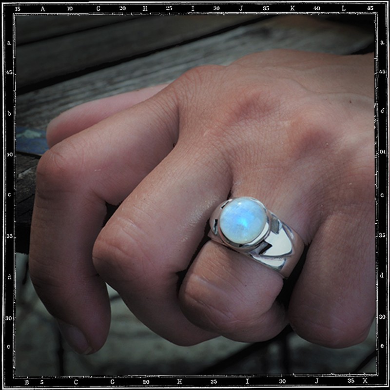 TWO ARROWS STONE RING (10mm)
