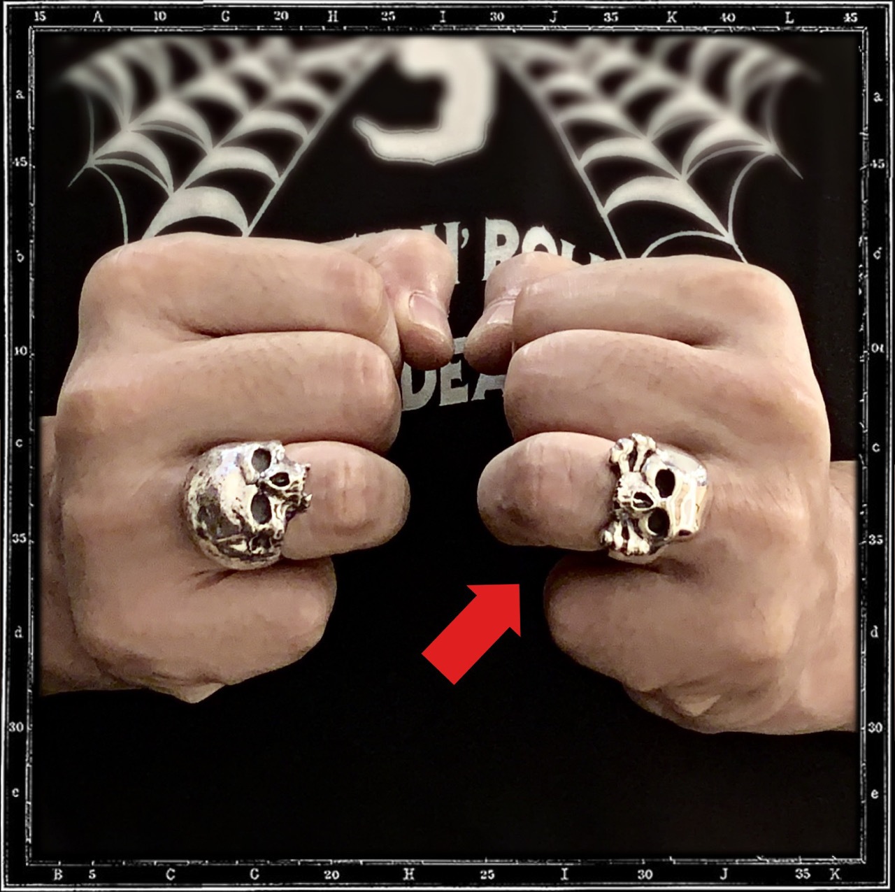 ※最終値下※クレイジーピッグ　Three Wise Skullスリーワイズスカル クレイジーピッグ CRAZY PIG DESIGNS THREE WISE SKULL RING #225