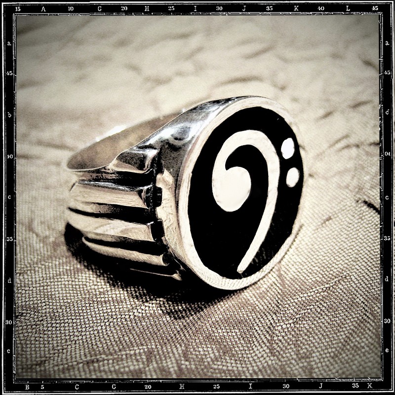 クレイジーピッグ　リング　音符 クレイジーピッグ リング 音符 BASS CLEF RING | クレイジー