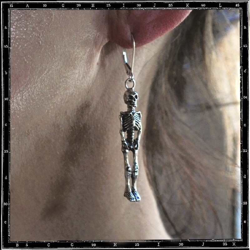 TINY SKELETON EARRING
