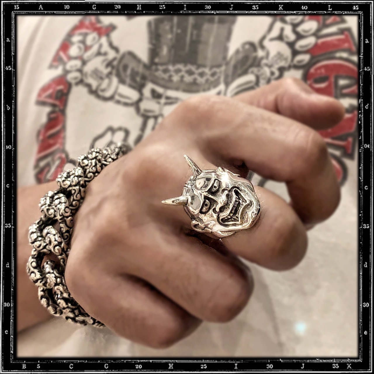 HANNYA JAPANESE MASK RING