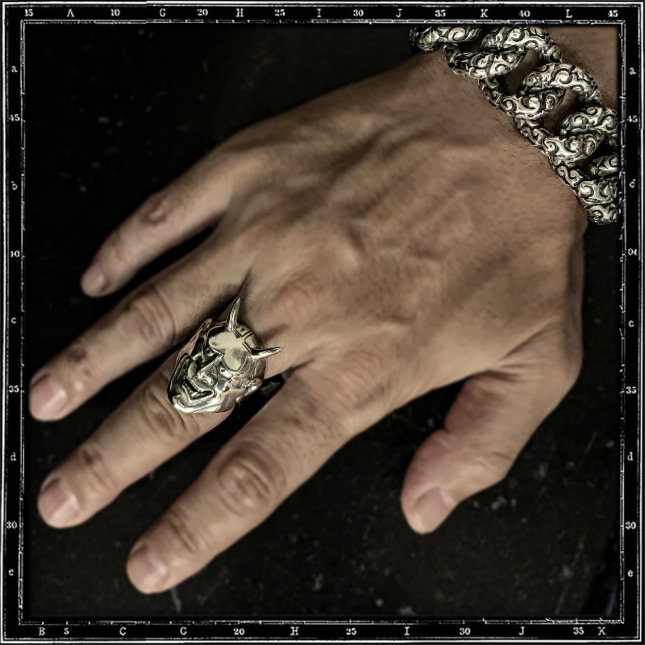 HANNYA JAPANESE MASK RING