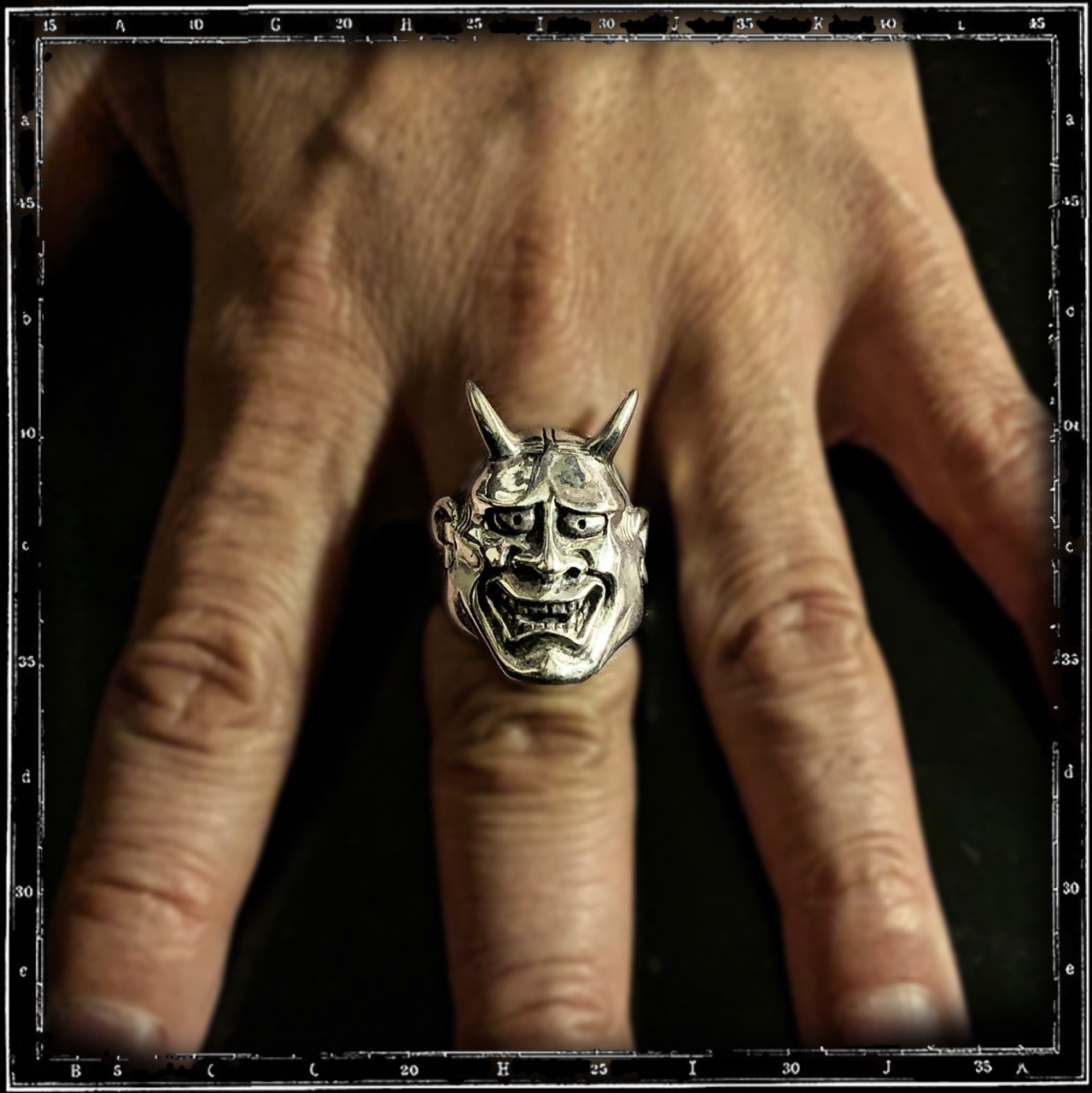 HANNYA JAPANESE MASK RING