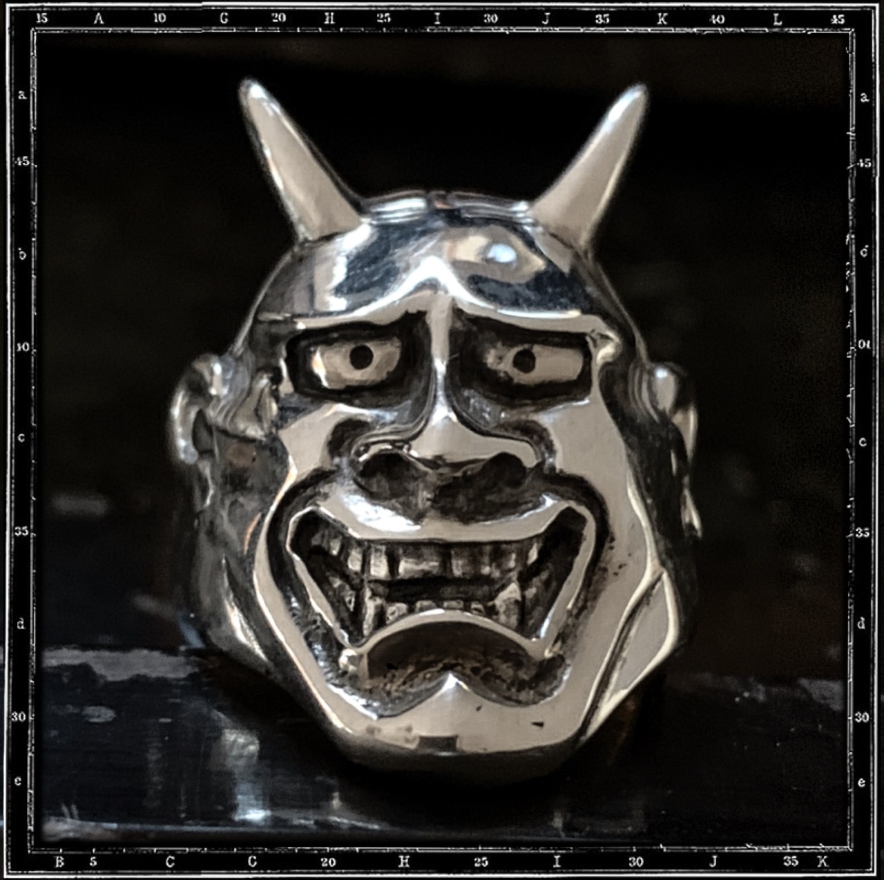 HANNYA JAPANESE MASK RING