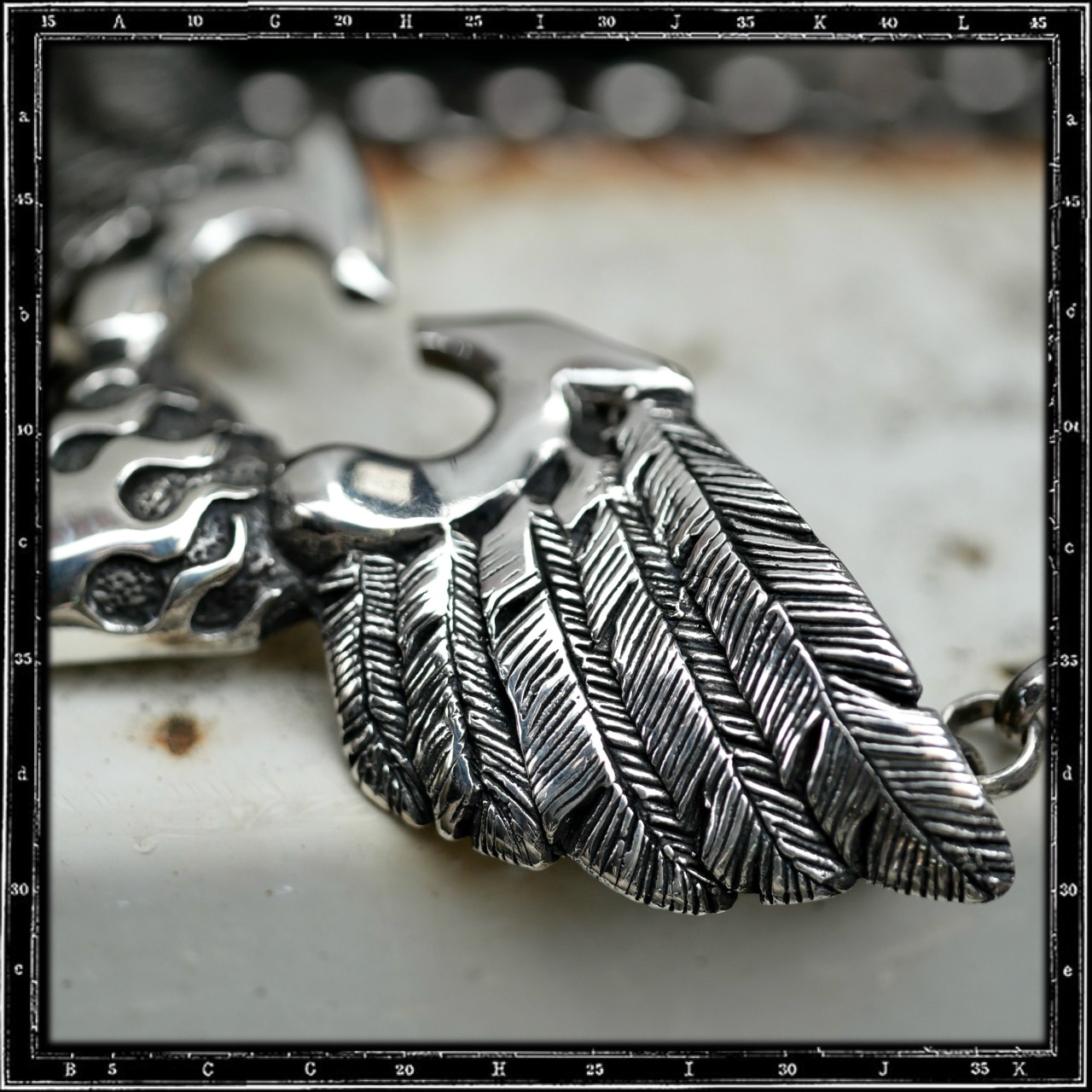 LARGE 3D HEART & WINGS NECKLACE