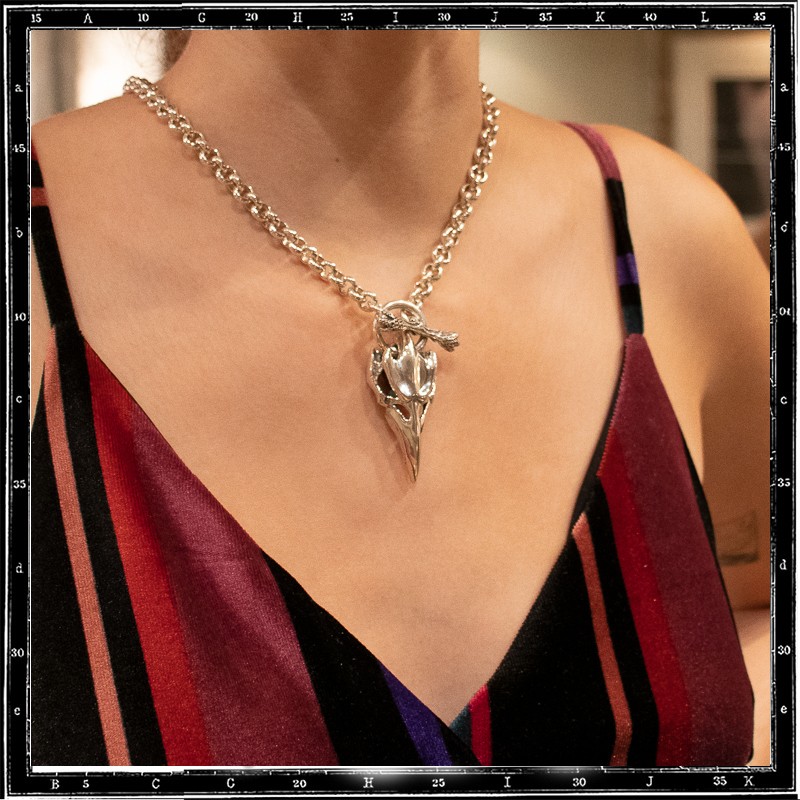 EVIL BIRD SKULL PENDANT - LARGE | クレイジーピッグ公式