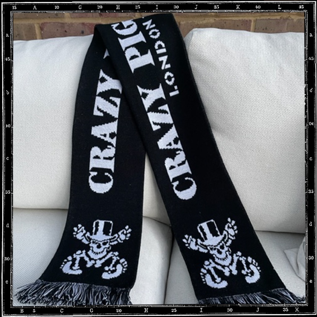 CRAZY PIG BLACK SCARF