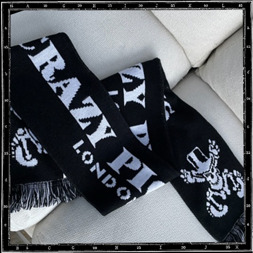 CRAZY PIG BLACK SCARF