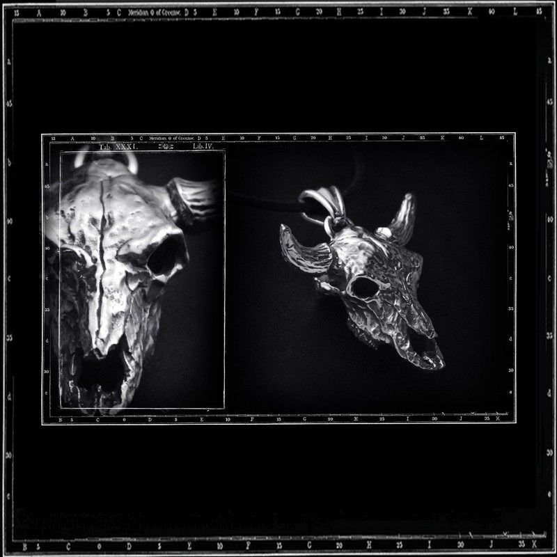 3D COW SKULL PENDANT