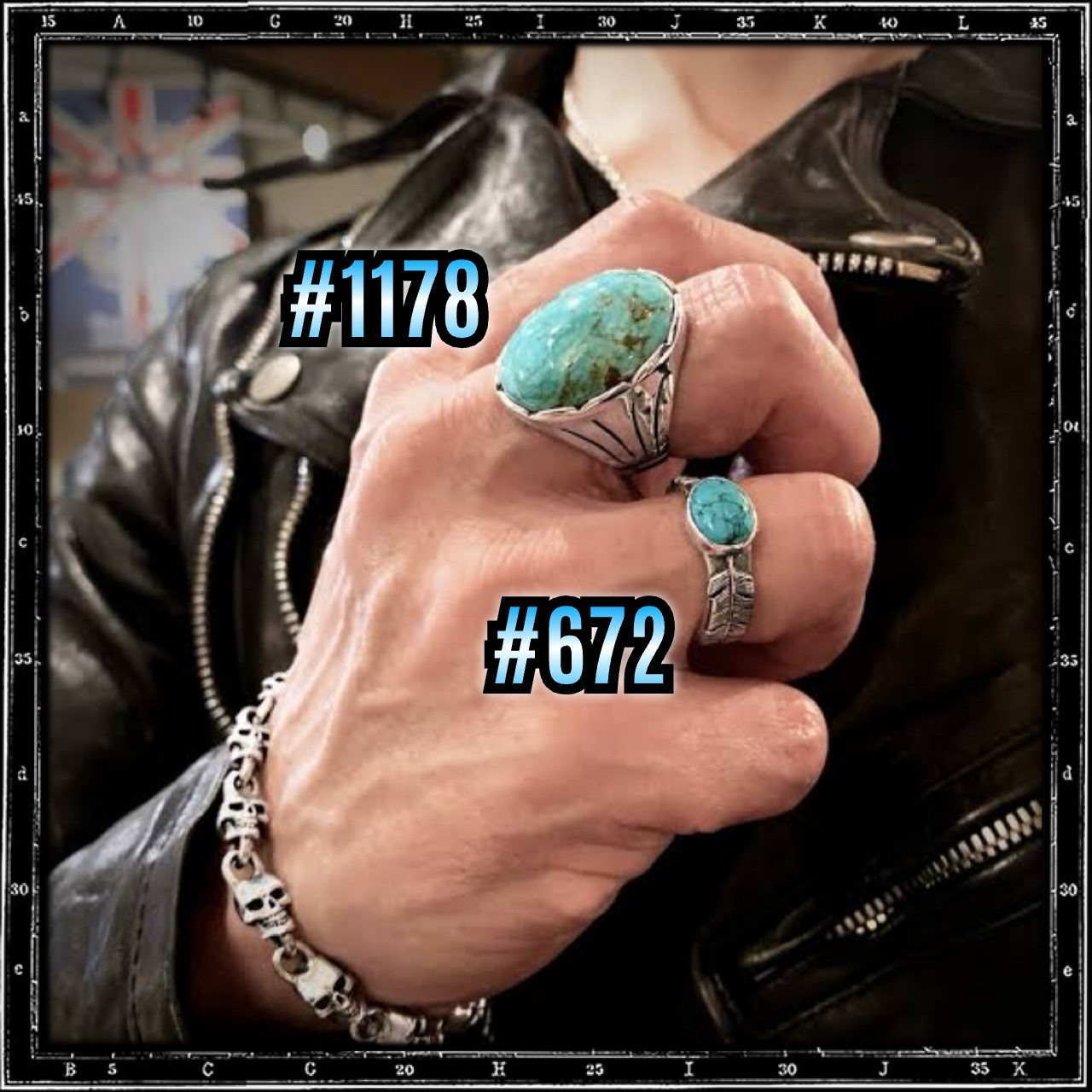 TWO FEATHERS STONE RING