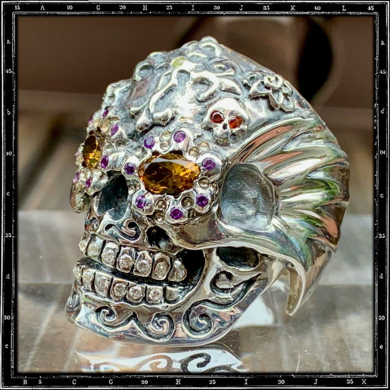 CUSTOM EL MUERTO MEXICAN SKULL RING
